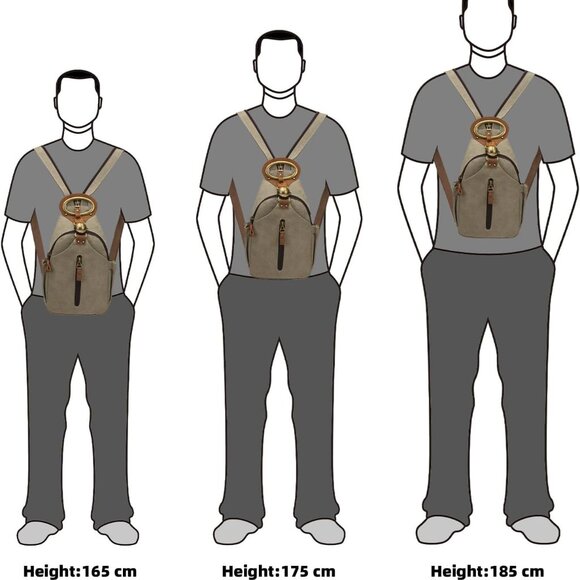 Retro Canvas Sling Bag - Convertible Crossbody Backpack for Outdoor Adventures - Picture 8 of 9